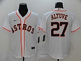 Astros 27 Jose Altuve White 2020 Nike Cool Base Jersey,baseball caps,new era cap wholesale,wholesale hats